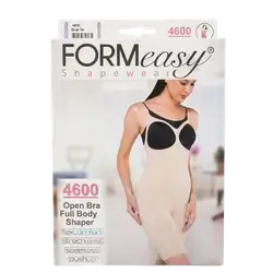 Shapewear Open Bra Full Body Shaper X Large Beige 4600 _ Formeasy
