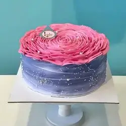 cream flower cake vanilla 20 people