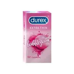 Durex Extra Thin Bubblegum Condoms - 12 Condoms