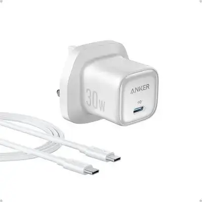 Anker Zolo 30W Compact GaN USB-C Charger – White
