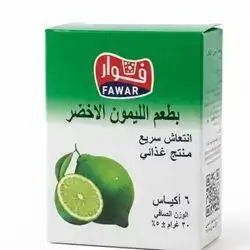 Green lemon flavored fawar 6 sachets