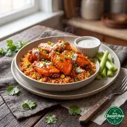 Buffalo Wings with Rice