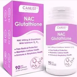 NAC Supplement (N-Acetyl Cysteine) 600mg with Glutathione 400mg, Enhanced Absorption for Liver Health, Antioxidant Support & Detox, 90 Capsules