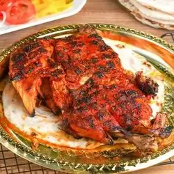 Half Chicken On Charcoal