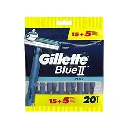 Gillette Blue Ii Plus For Men 2 Blades 15+5 Free Pcs