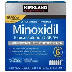 KIRKLAND Minoxidil extra strength 5% topical solution 6x 60ml (6bottle)