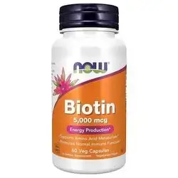 biotin 5,000 mcg ( energy production ) supports amino acid metabolism , promotes normal immune function 60veg capsules , take 1 capsule daily with meal .