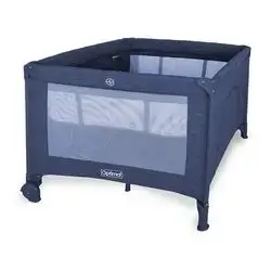 Large Baby Playpen (93x93cm) - Gray - Navy Blue