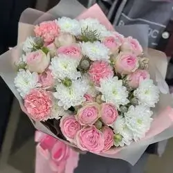 Bouquet Of Mix Pink & White Flowers