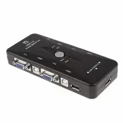KVM 4-Port KVM Switch USB 2.0 Compatible
