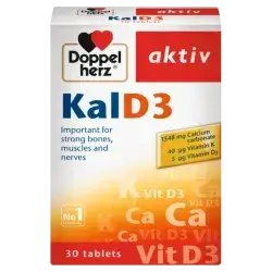 KalD3 doppel herz (calcium carbonate 60mg,vtiD3 200iuandvitaK40ug (30tablet)