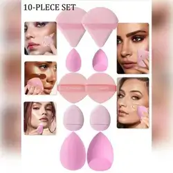 10pcs  Makeup Kit - Sponge and Mini Sponge  
