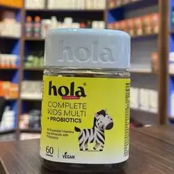 hola complete kids multi + probiotics 60 gummies vegan