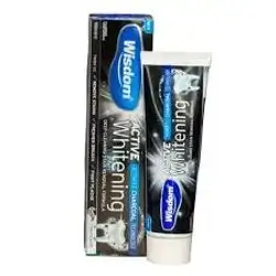 wisdom active whitening fresh mint activated charcoal technology 100ml