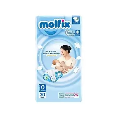 Molfix Size 0, Pack of 30 Baby Diapers