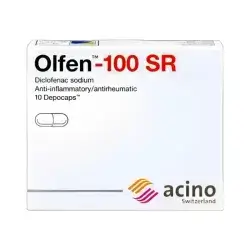 Olfen 100mg Acino 10 depotab painkiller-sustained release - long effect - from switzerland