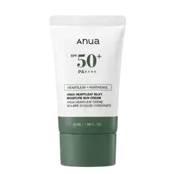 HEARTLEAF Silky Moisture Sun Cream Spf50+ PA++++ 50ml _ Anua