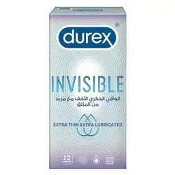durex invisible 12 extra lubricated condoms