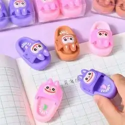 2pcs labubu Creative Slipper Shape Eraser Crumb-Free Wipe Clean Without Leaving