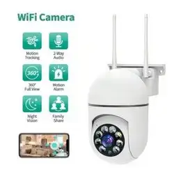 Security Camera Outdoor, Wireless HD 1080P WiFi Surveillance Camera Home Security System 360° View