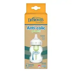 Dr Browns natural flow Anti-Colic options+baby bottle150ml Glass