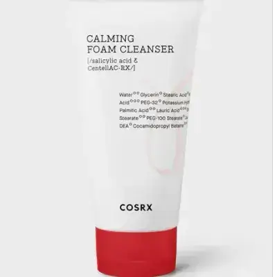 COSRX Calming Foam Cleanser غسول تهدئة البشرة لعلاج الحبوب من كوزركس