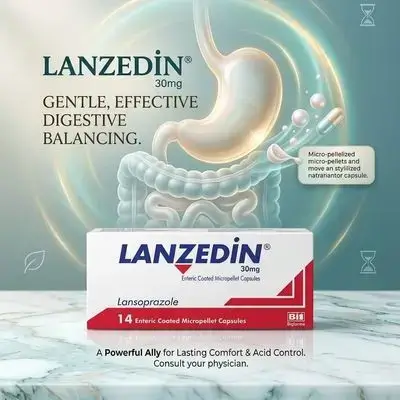 LANZEDIN 30mg (Lansoprazole) 14 capsules