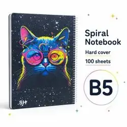 Hardcover Spiral Notebook – B5 | 100 Sheets