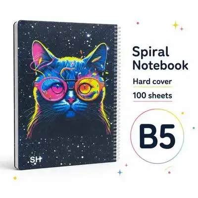 Hardcover Spiral Notebook – B5 | 100 Sheets