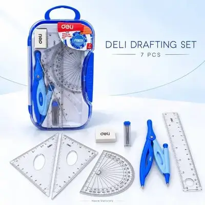 Deli Geometry Set – 7 Pieces