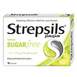 Strepsils Honey sugar free- lemon flavour - Anti-bacterial action 16 lozenges
