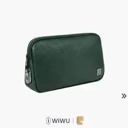WiWU Alpha Fingerprint Lock Clutch Bag Biometric Security Water-Resistant - Green