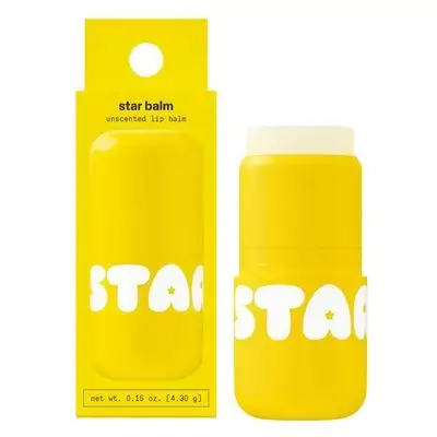 Starface Star Balm Unscented, Hydrating Lip Moisturizer with Shea Butter, Cocoa Butter, and Coconut Oil, Fragrance Free, (0.15 oz)