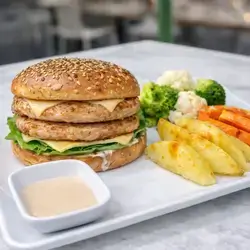 Lean Double Cheese Chicken Burger