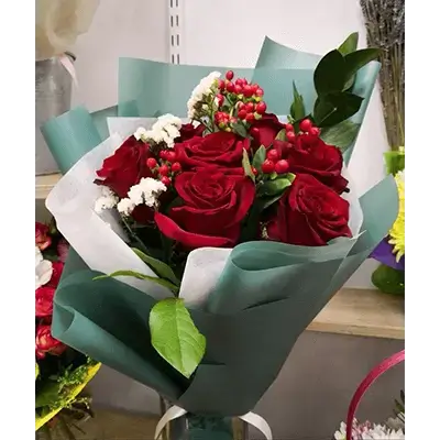 Bouquet Of Red Flowers, 11 Flowers