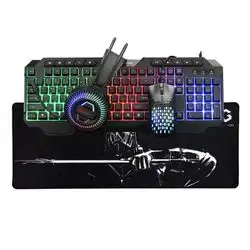 GAMEON Cypher XL 4-in-1 Gaming Bundle (Keyboard, Headset, Mouse & Mousepad) - Black