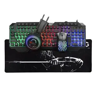 GAMEON Cypher XL 4-in-1 Gaming Bundle (Keyboard, Headset, Mouse & Mousepad) - Black