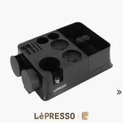 LePresso 51-58mm Coffee Tamping Station Heavy-Duty Silicone Protection Mat - Black