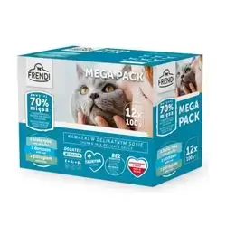 FRENDI wet cat food fish cod trout in sachets 12 x 100 g