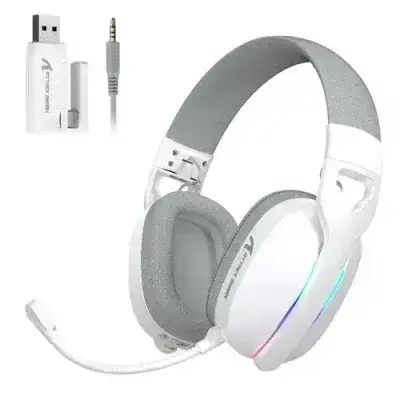 ATTACK SHARK L90 Foldable RGB Ultra-Light Tri-Mode Gaming Headset-White