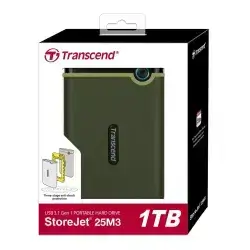 Transcend StoreJet 25M3 1TB Portable External Hard Drive – Iron Gray