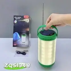 Sing-E Super Bass Speaker Zqs1348 3" Solar Camp Ligth