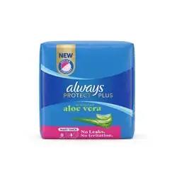 Always Protect Plus with touch of aloe vera maxi thick LONG 8 Pads