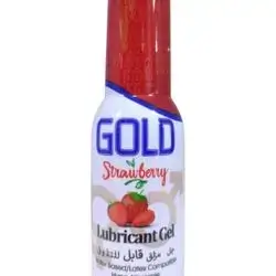 Gold strawberry lubricant gel