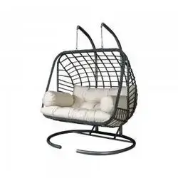Pacific 2-pair Rattan Swing Gray