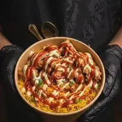 Rizo With Ketchup And Mayonnaise