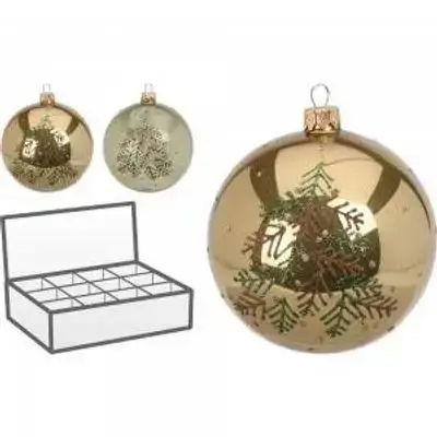Koopman Xmas Ball 80Mm Branches 2Ass