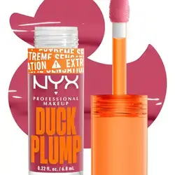 NYX PROFESSIONAL MAKEUP Duck Plump High Pigment Lip Gloss, Lip Plumper Gloss with Spicy Ginger - Strike A Rose