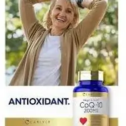 CoQ10 200mg | 60 Capsules | Mega Q-Sorb Coenzyme Q-10 | Vegetarian, Non-GMO, Gluten Free | by Carlyle