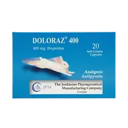 DOLORAZ (Ibuprofen 400mg) 20 Soft Gelatin Capsules _ JPM